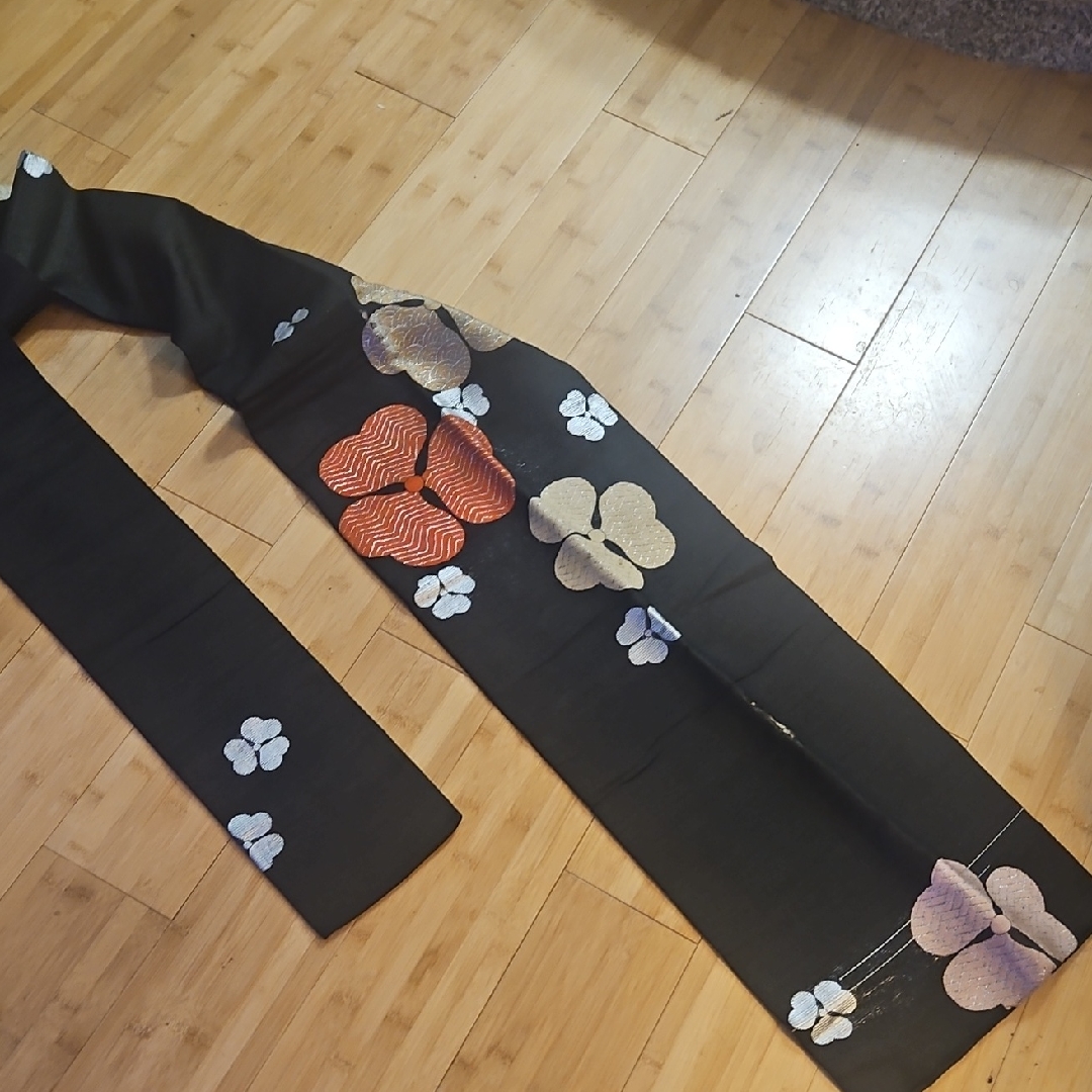 Obi Floral Black Sash